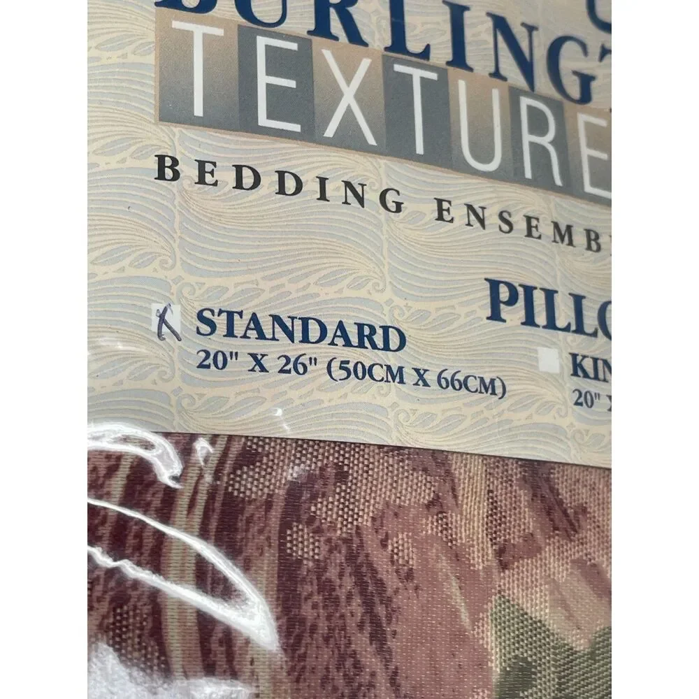 Burlington House Monaco Sage Pillow Sham New in Package Standard Size USA Made